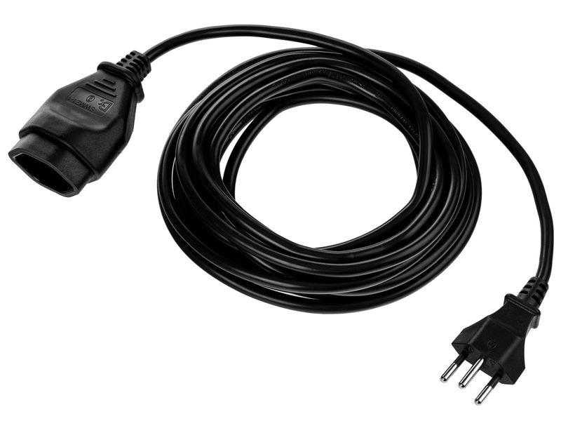 FURBER.power Verlängerungskabel T13-T12 5 m, 2 Stück Stromkabel H05 VV-F 3G1.00