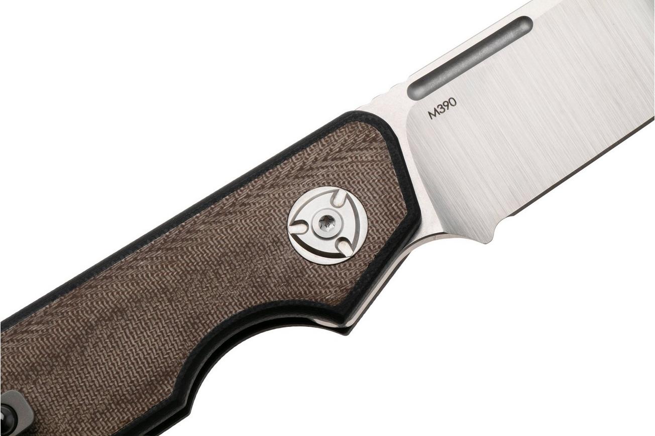 Liong Mah Traveller Clippoint Green Canvas Micarta zakmes