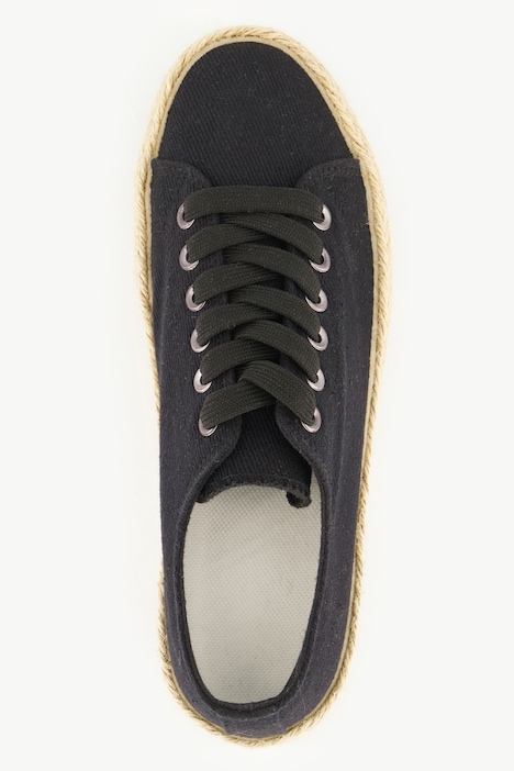 Canvas-Sneaker, Wechselfußbett, Flechtsohle, Weite H