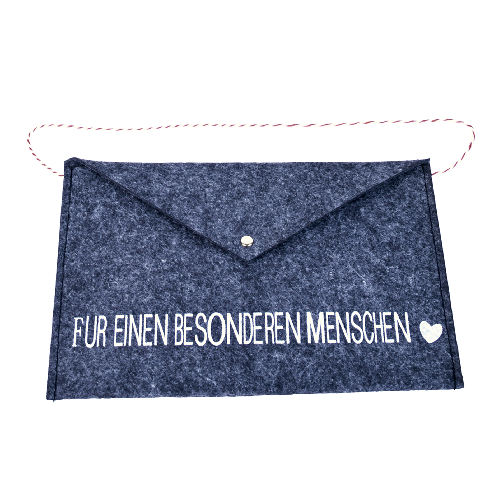 Filz-Brief-Aufhänger - grau - sortiert