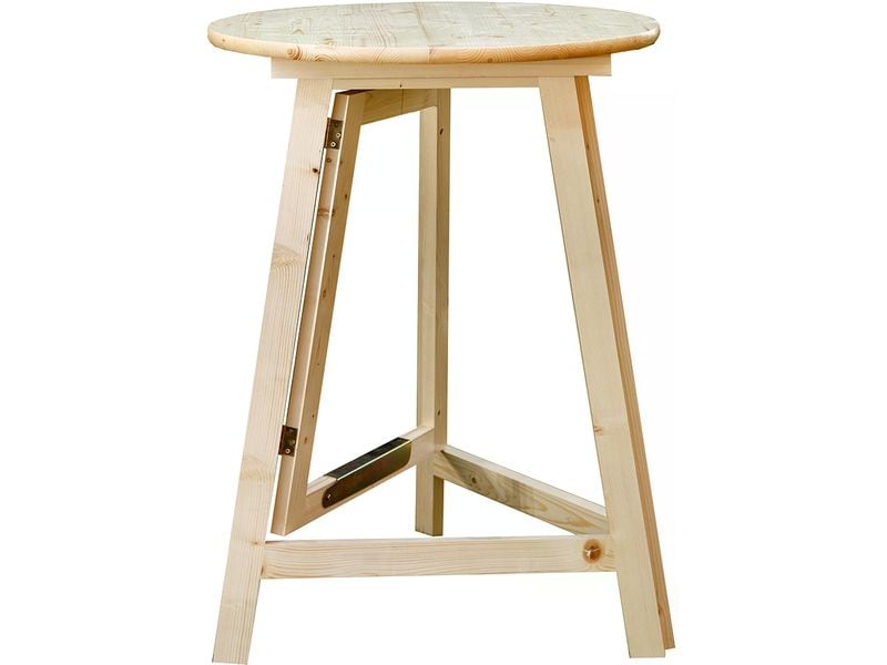 Innovesta Stehtisch Ø 80 x 113 cm Hellbraun Runder Stehtisch für Ihren Garten