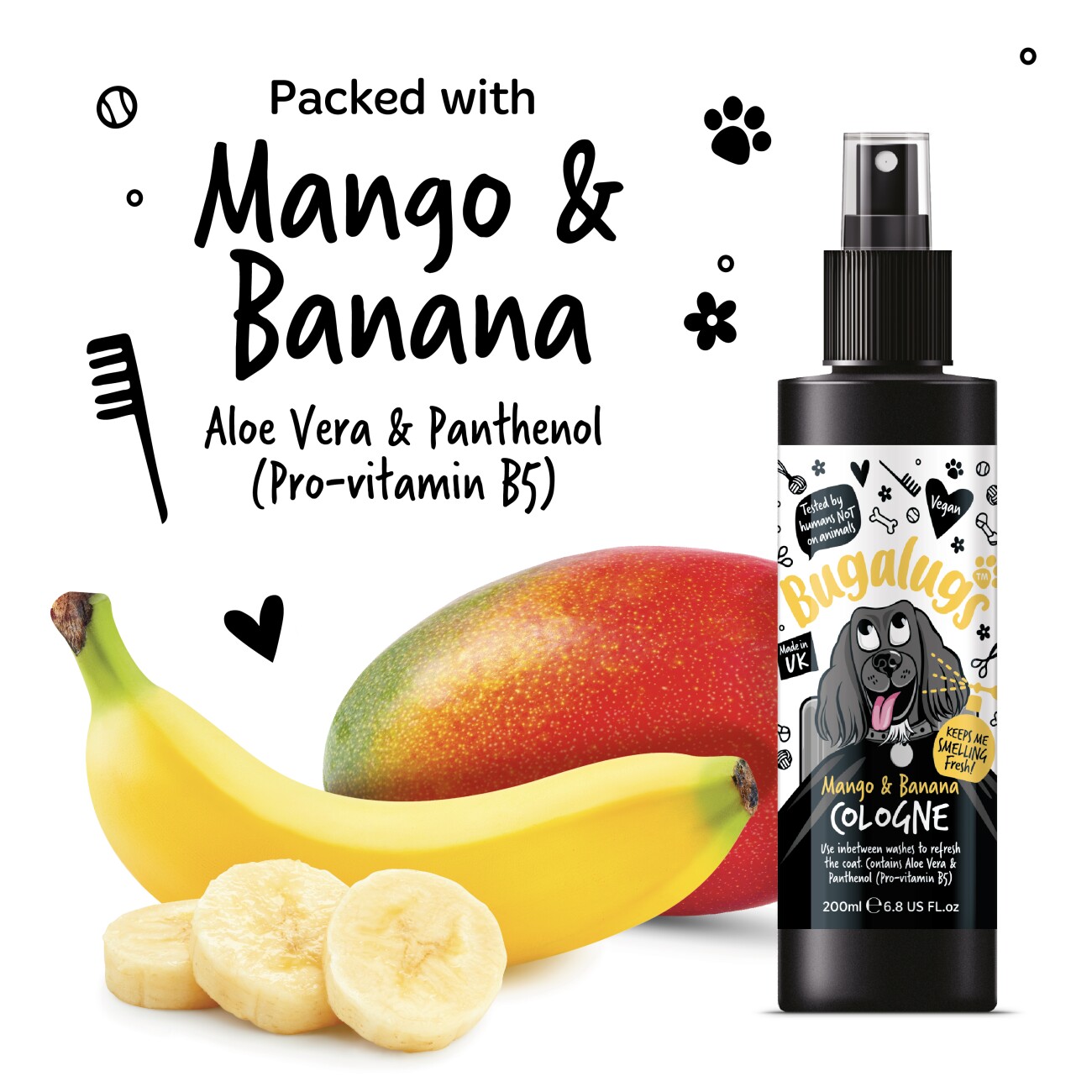 Bugalugs Hundeparfüm Mango & Banana 200 ml