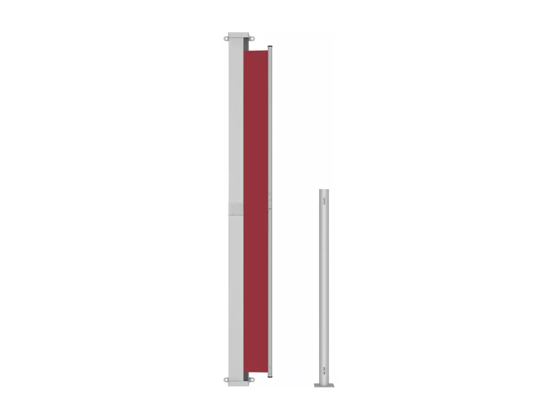 Auvent latéral rétractable de patio 220x300 cm Rouge