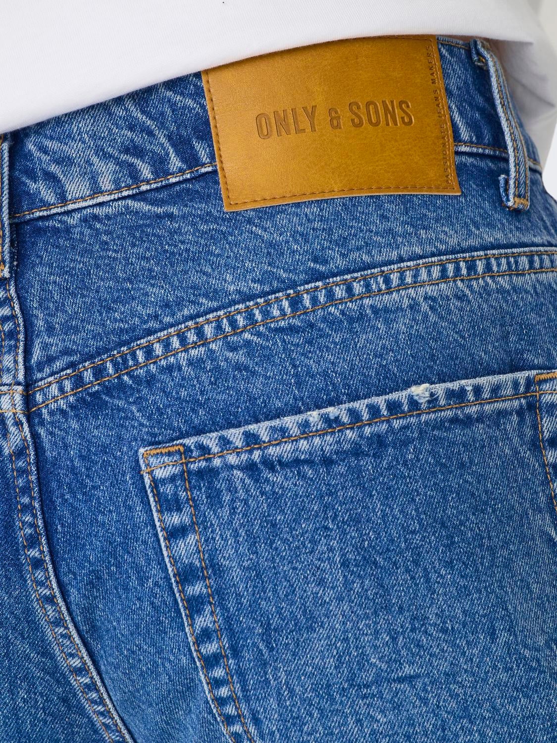 ONSEDGE Mid Rise Gerade geschnitten Jeans Special Bright Blue Denim