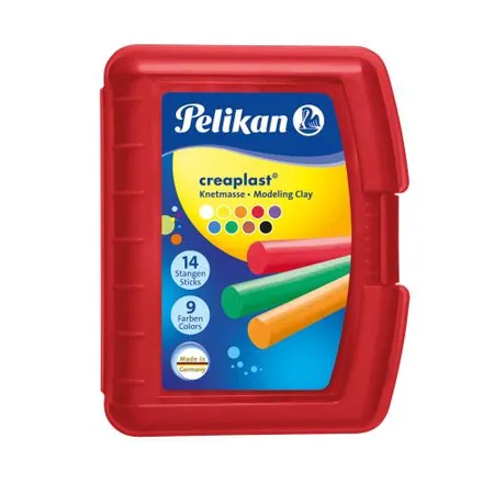 Pelikan Creaplast Knetmasse in Kunststoffbox, rot, 9 Stück
