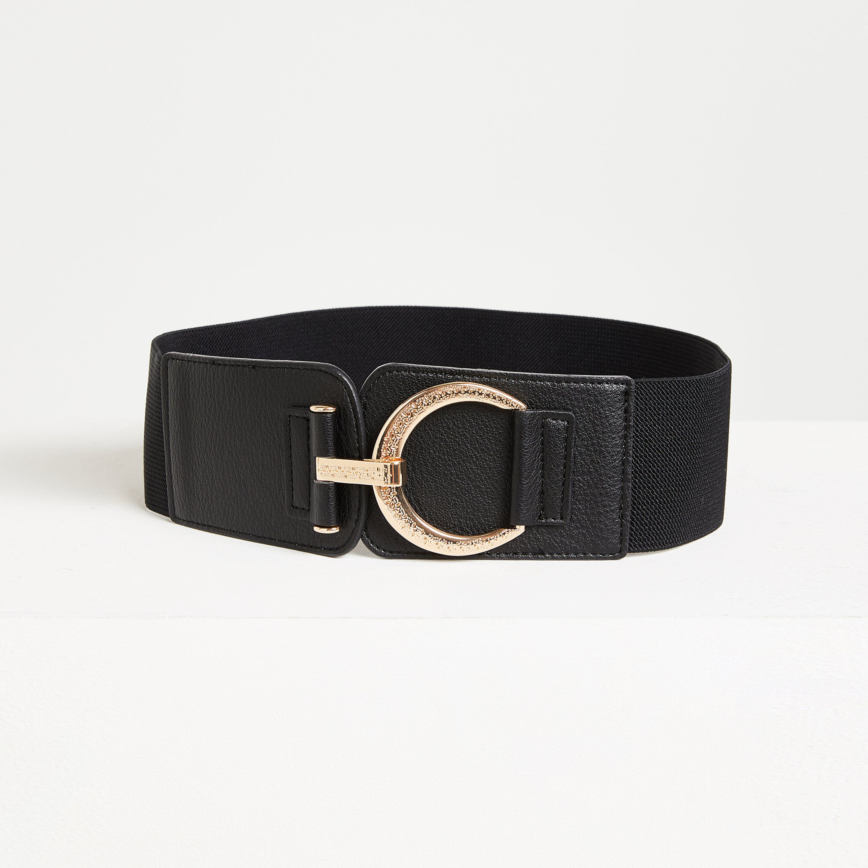 Ceinture large élastique femme - NOIR