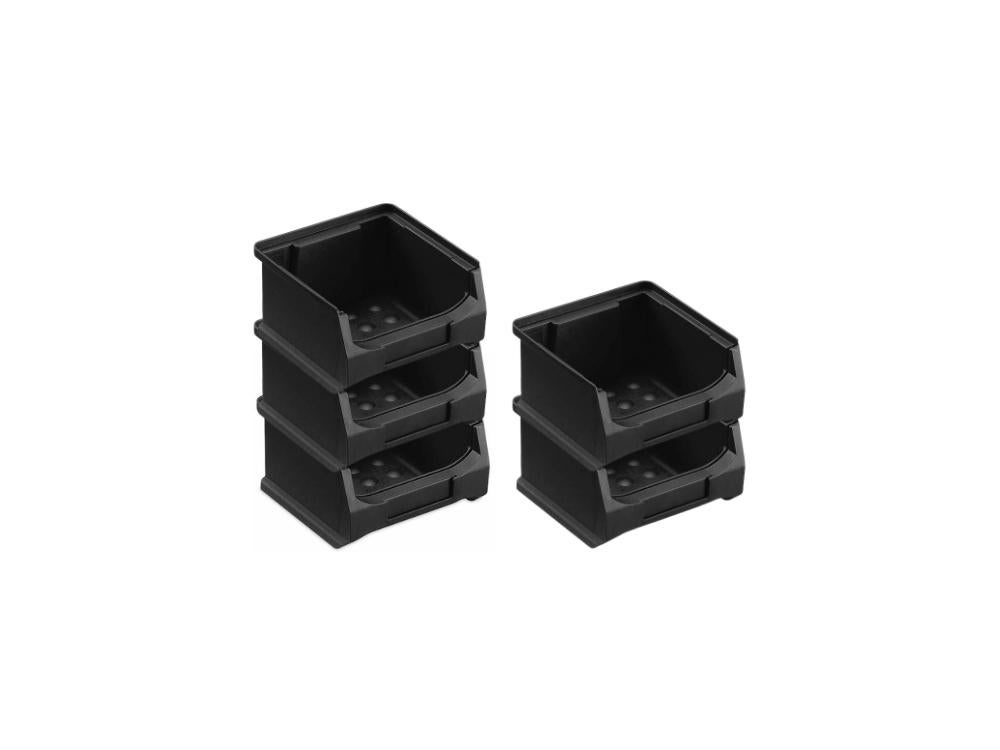 PROREGAL Value Pack 5x Geleidende Opbergdozen 1,0 HxBxD 6 x 5 x 10 cm 0,4 Liter ESD Opbergdozen