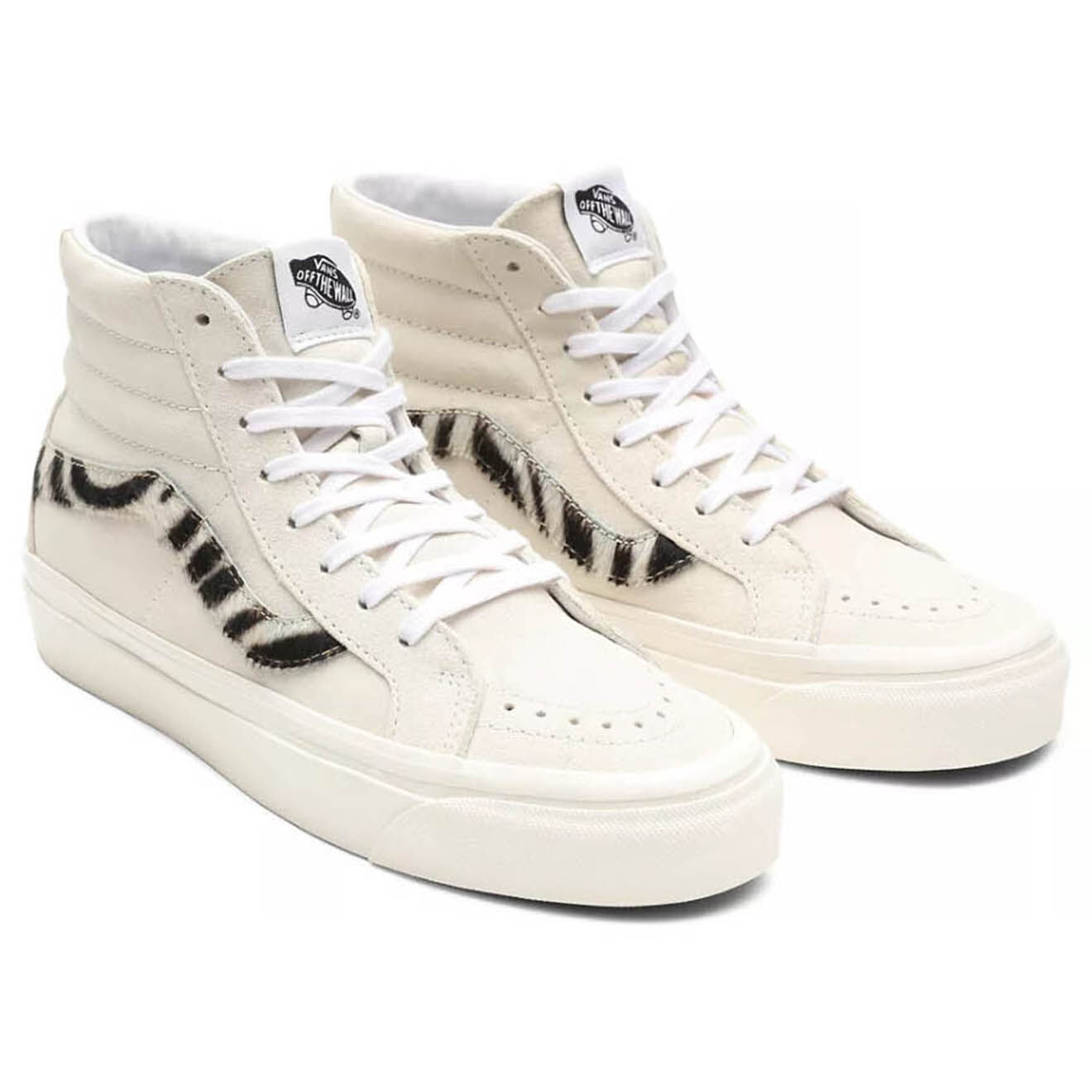 Vans Sneakers en Velours de Cuir Anaheim Factory Sk8-Hi 38 DX blanc/zèbre