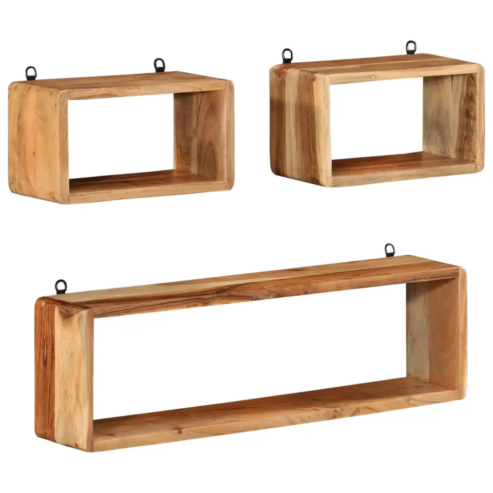 vidaXL - Wandkubus - Bruin - Hout