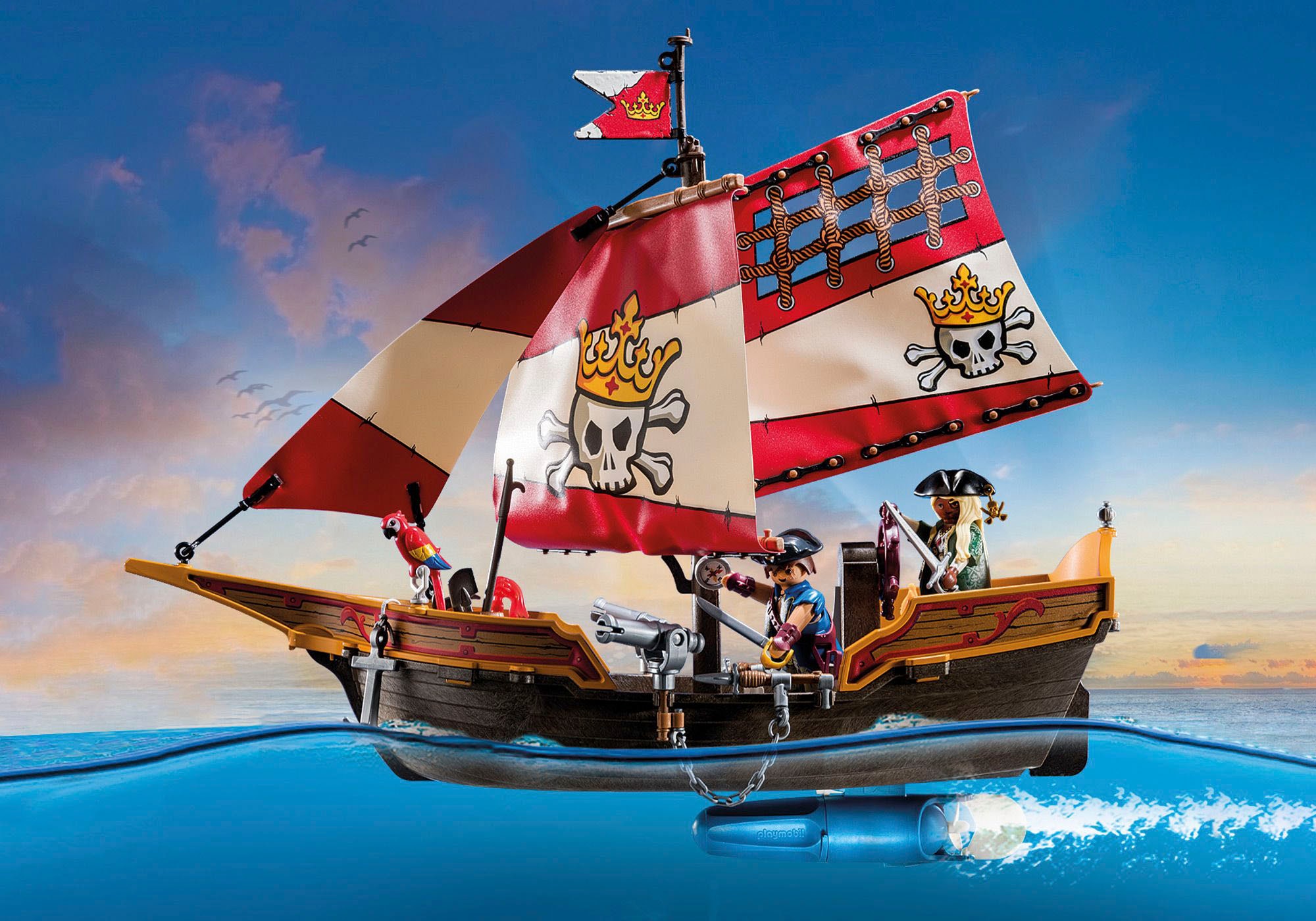 Playmobil® Konstruktions-Spielset »Piratenschiff (71418), Pirates« Made in Europe