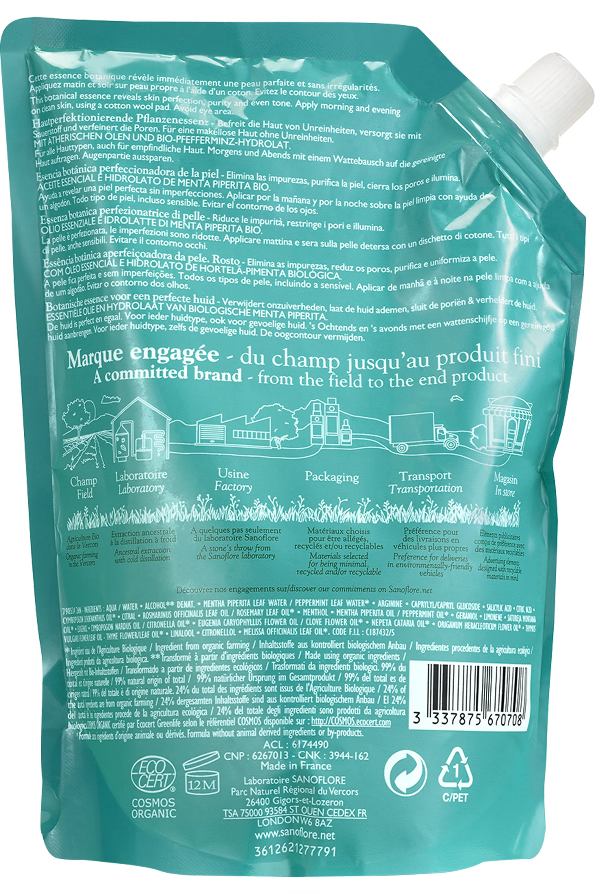 Sanoflore Lotion purifiante anti-imperfections Bio Aqua Magnifica-200 ml