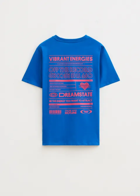 T-shirt met print mixed blauw (BLW.K)