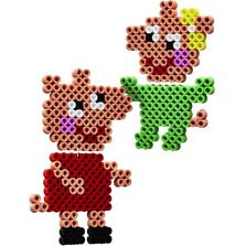hama Perles à repasser maxi + Plaque 'Peppa & sa soeur'