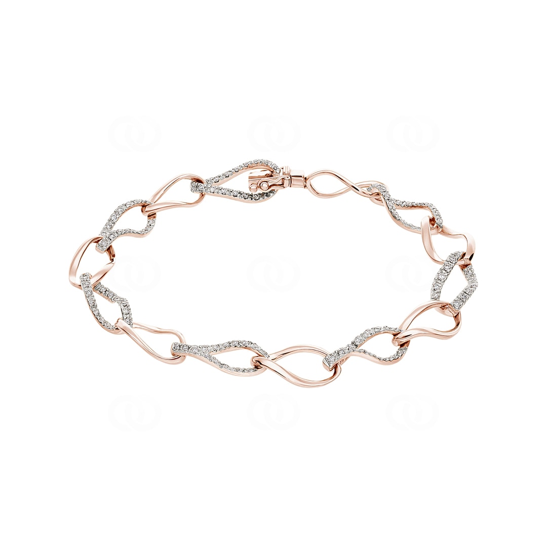 0.74 Karat Diamantarmband 750/18 K Roségold