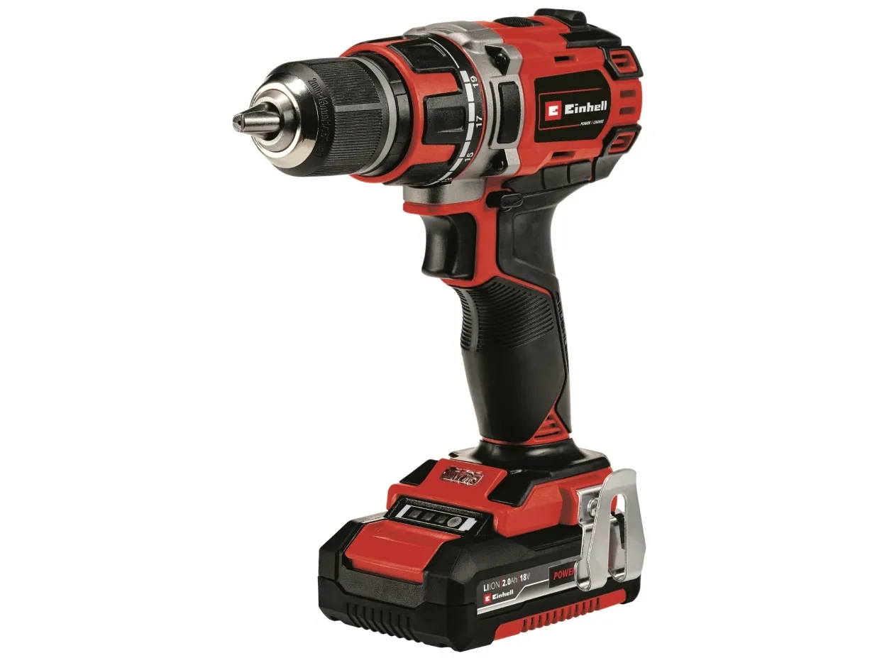 Einhell Power X-Change TE-CD 18/50 Li BL (2x2,0Ah) Batteri boremaskine 18 V 2 Ah Litium inkl. ekstra batteri, Kuffert