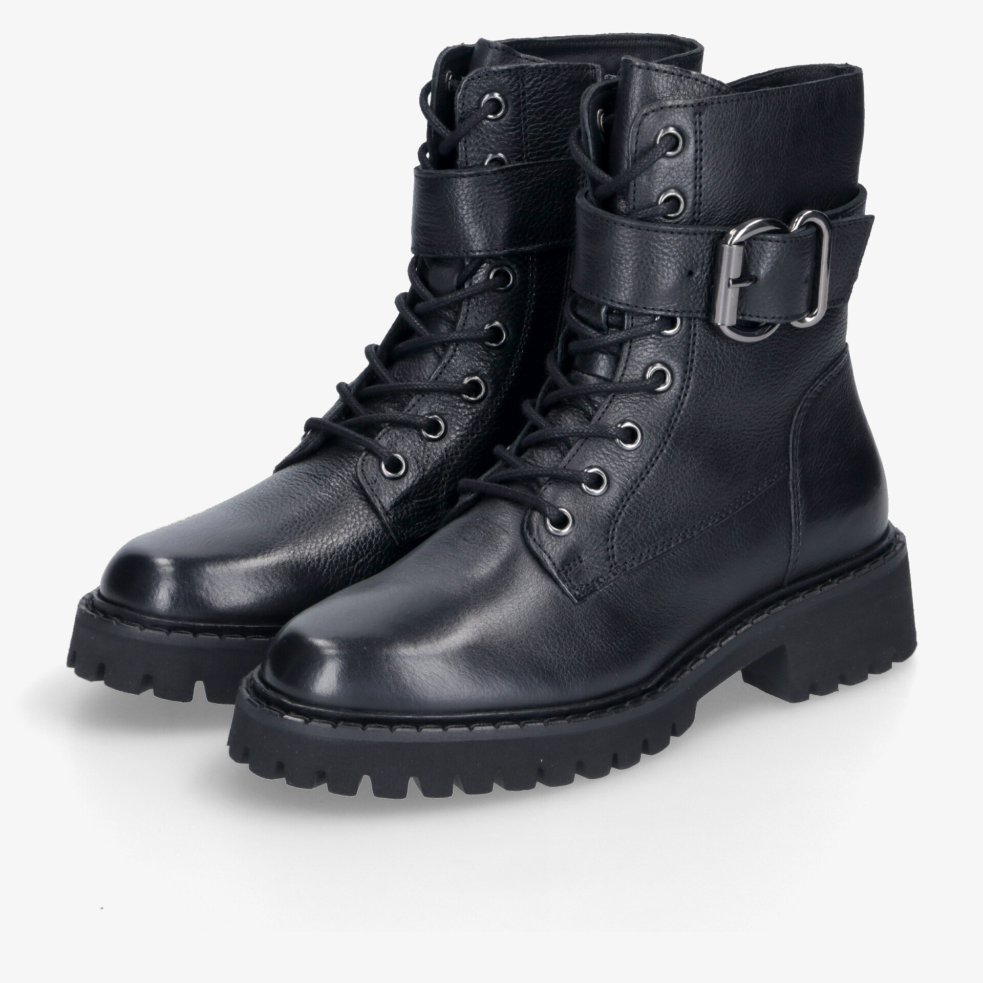 BLUE COX Damen Biker Boots schwarz
