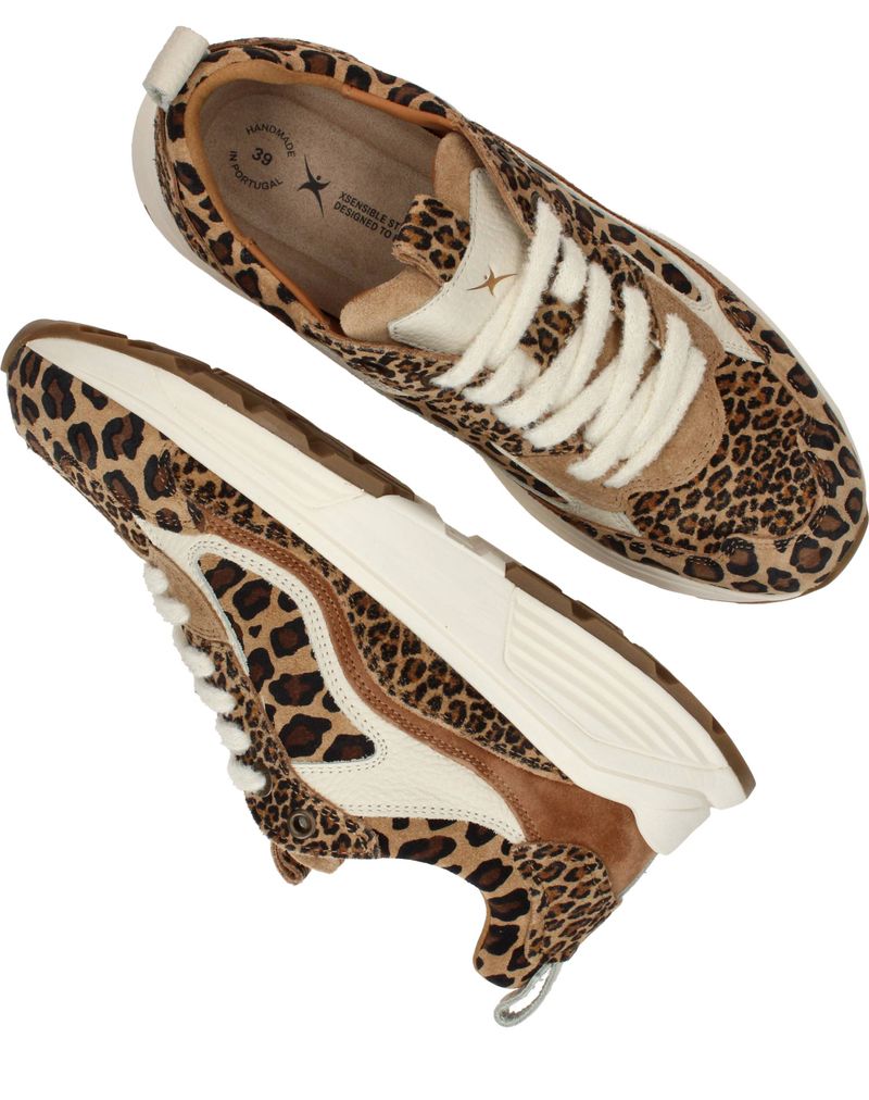 Xsensible Milau Stretchwalker Sneakers Bruin Dames