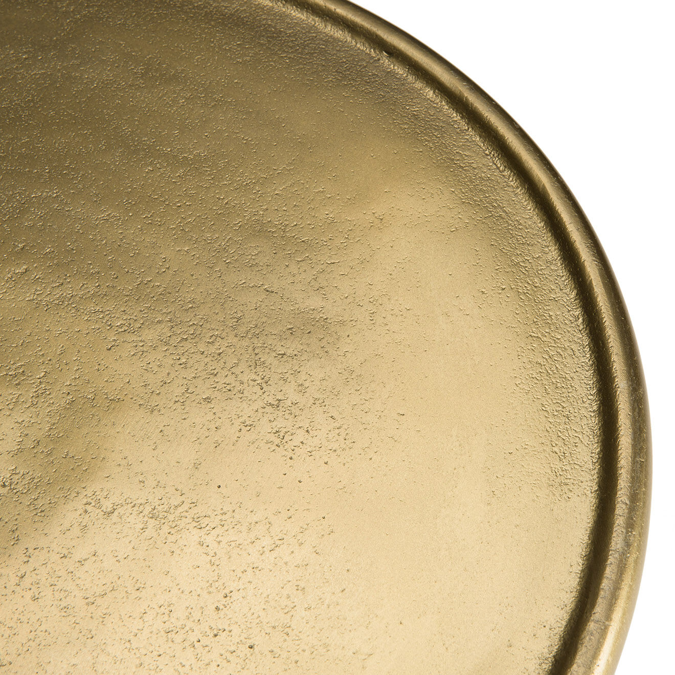 Macabane Table d'appoint ronde Jonas dorée - D.43xH.48 cm
