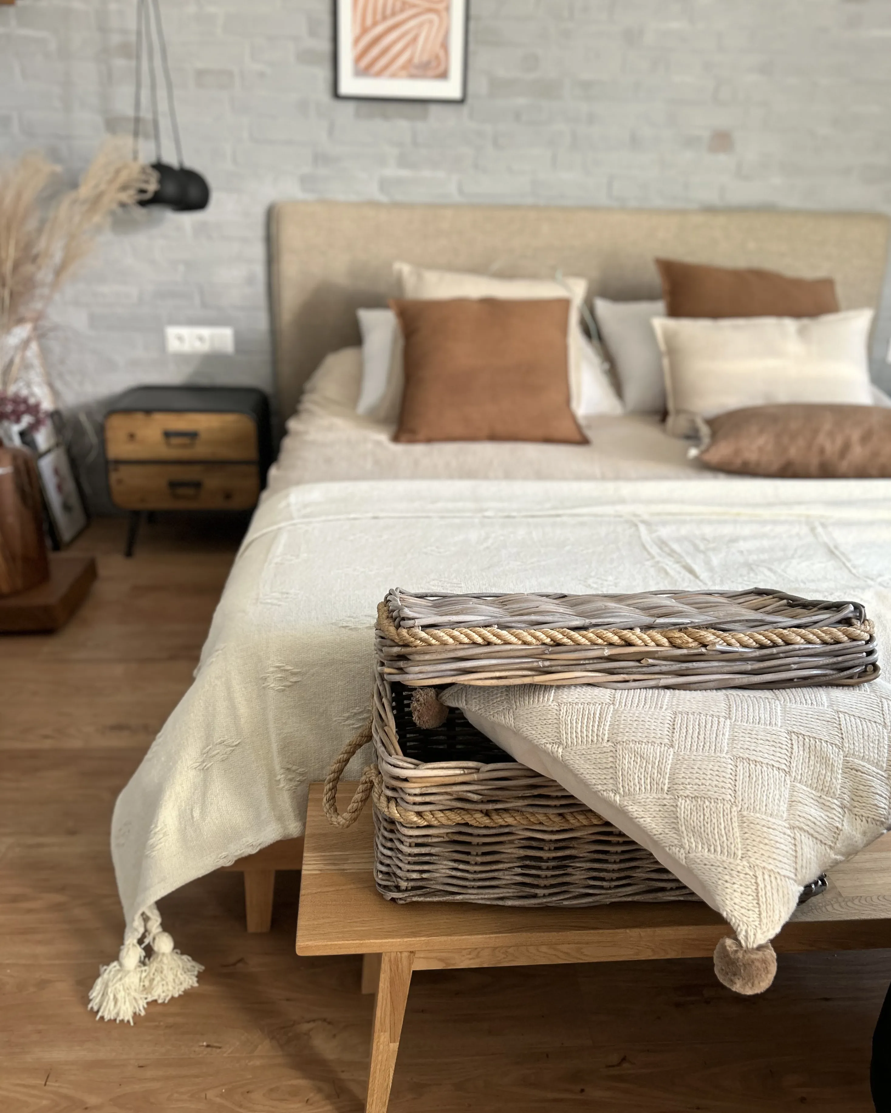 Sprei KAZY Katoen 220 x 240 cm Beige