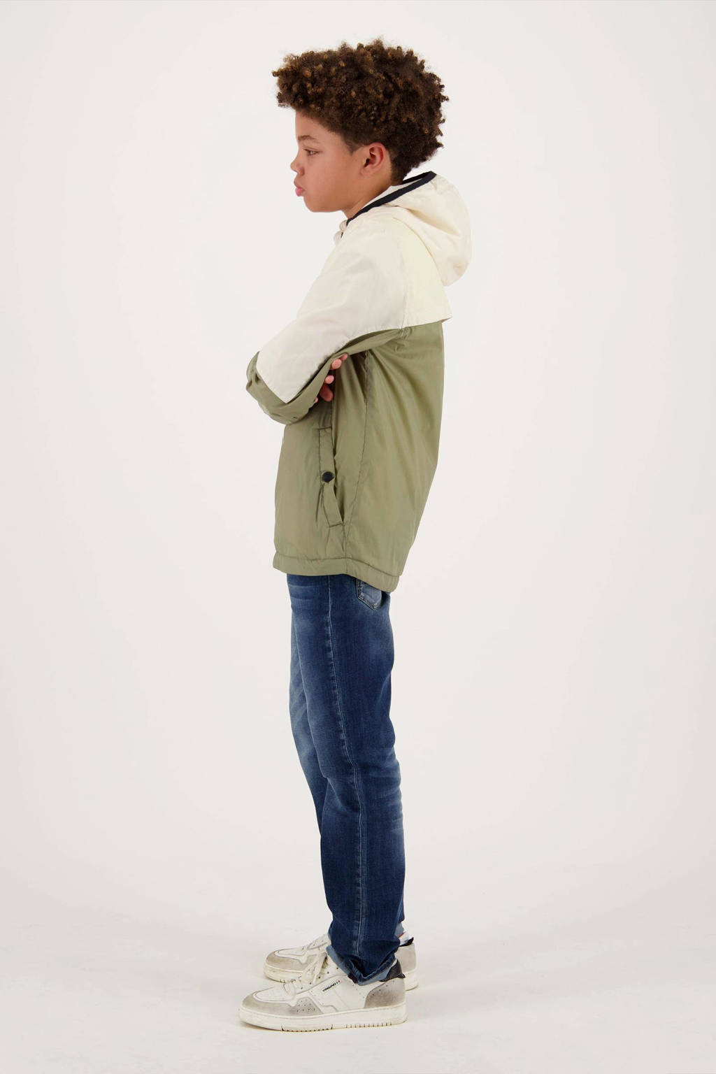 Vingino zomerjas Tiuru beige/armygroen