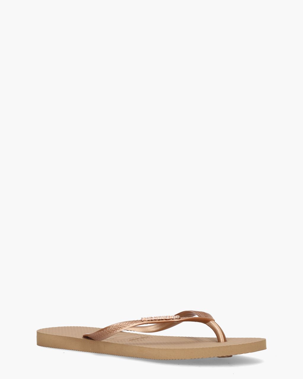 Havaianas Slim Logo Metallic Roségoud Damesslippers