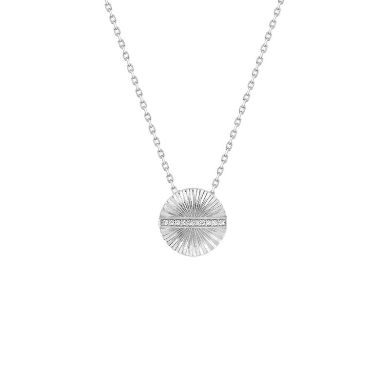 Collier Femme - Oxyde de zirconium - Argent 925 - Longueur : 42 cm