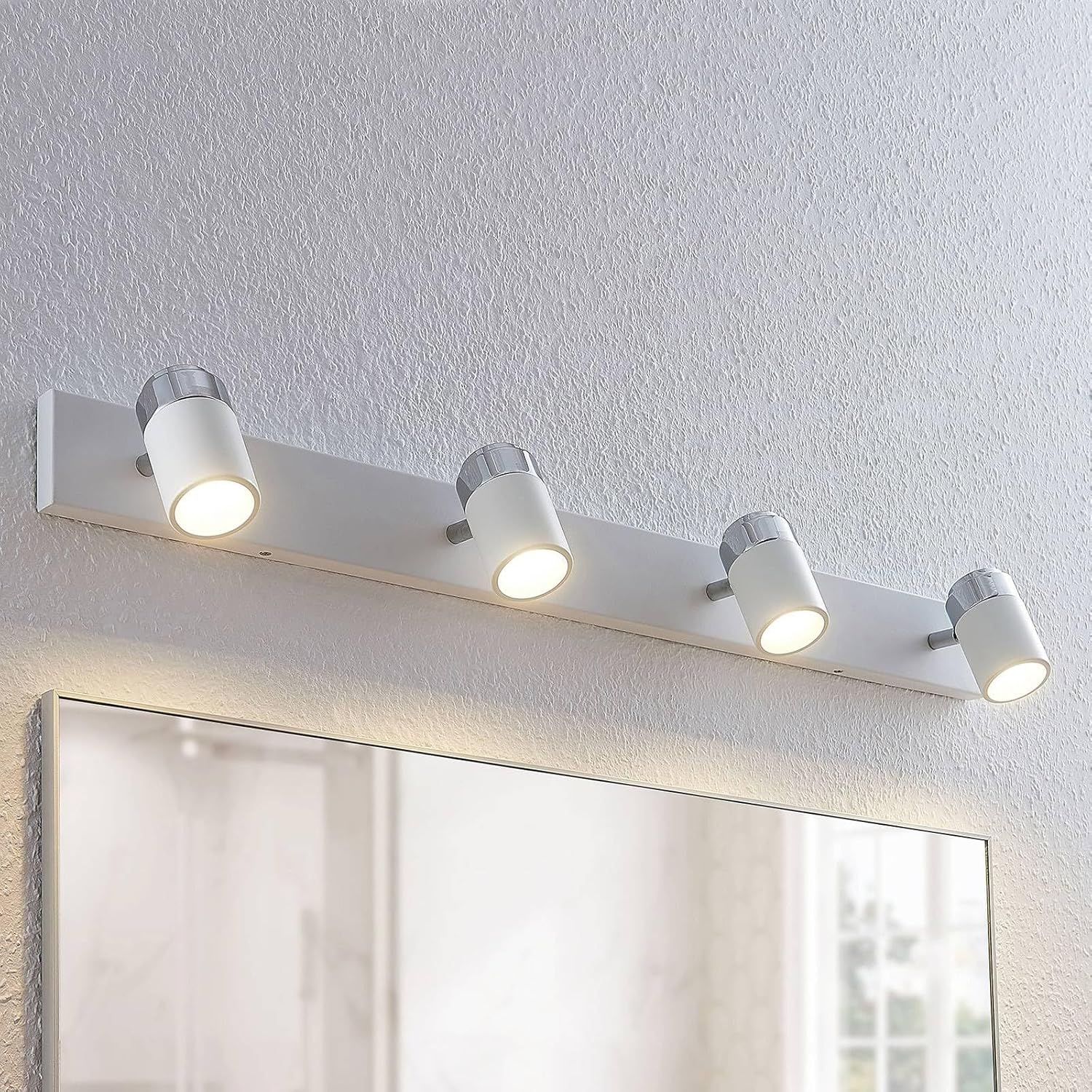 Lindby Strahler Kardo (Modern) in Weiß aus Metall (4 flammig, GU10) - Deckenlampe Deckenleuchte Lampe Spot Badezimmerleuchte