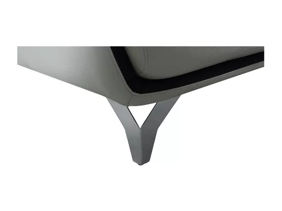 Fauteuil cuir Design JUDE Gris perle
