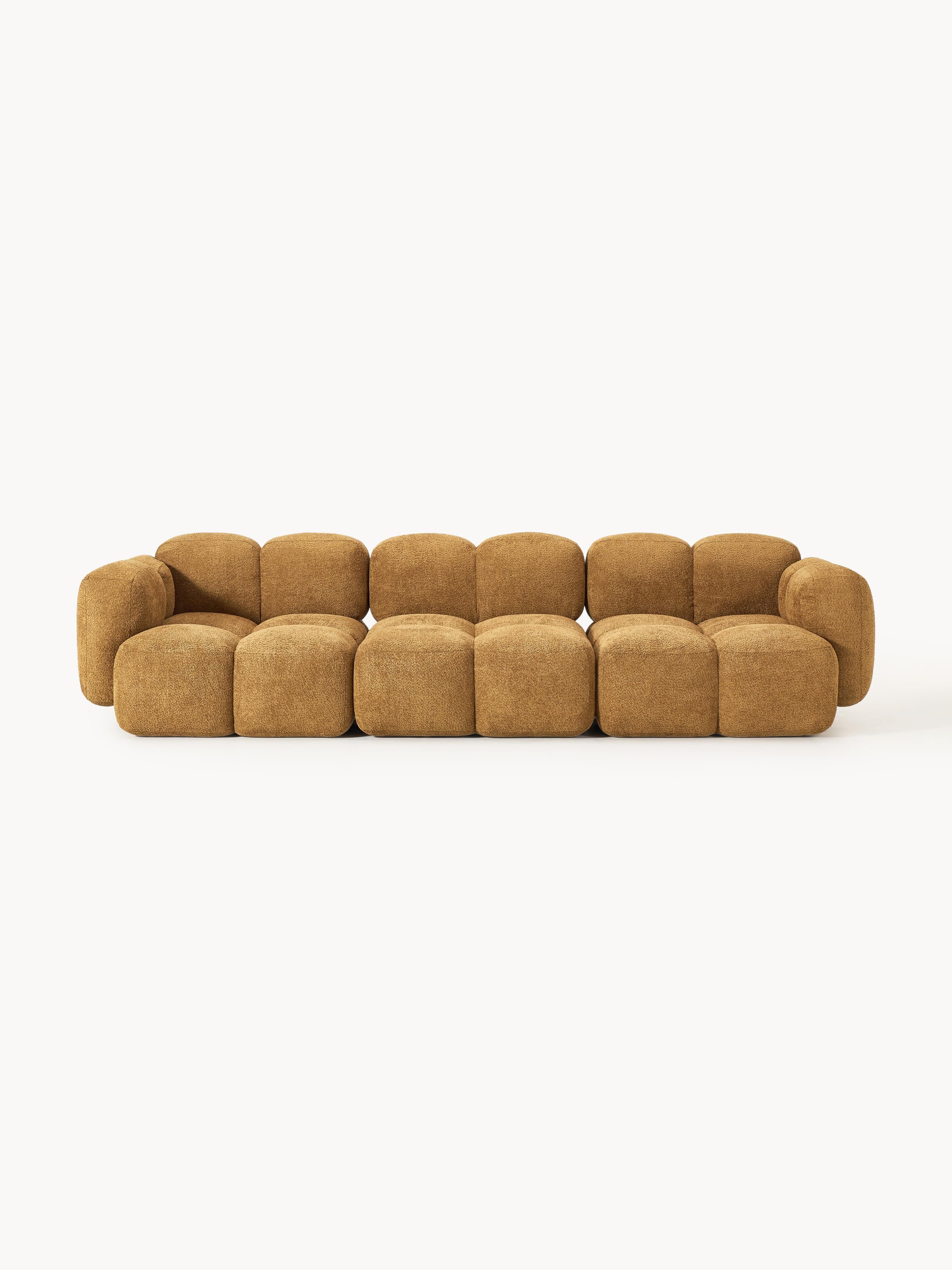 Modulaire bank Tayla (4-zits) van teddy bouclé