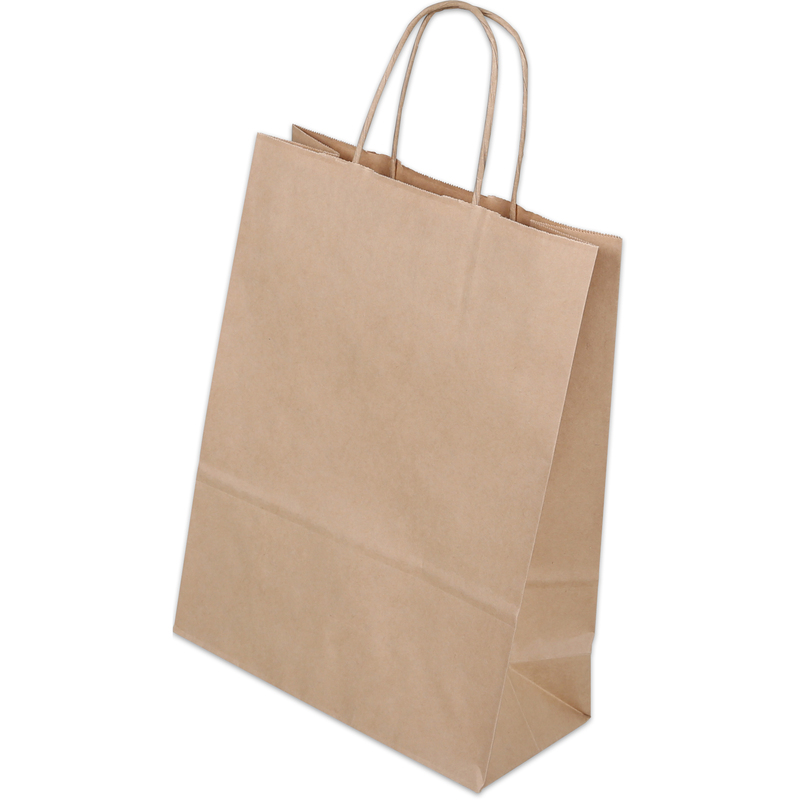 Elco Papiertragetaschen, braun, 22 x 29 x 10 cm, 50 Stück