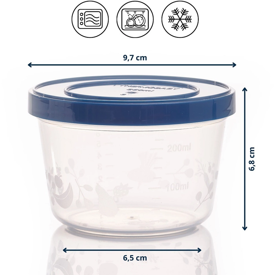 Thermobaby® Babynahrungsbehälter mit Deckeln, 5 Stück, bunt