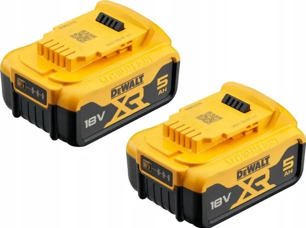 DeWALT DCB184P2-XJ, Batteri, Lithium-Ion (Li-Ion), 5 At, 18 V, DeWalt, Sort, Gul