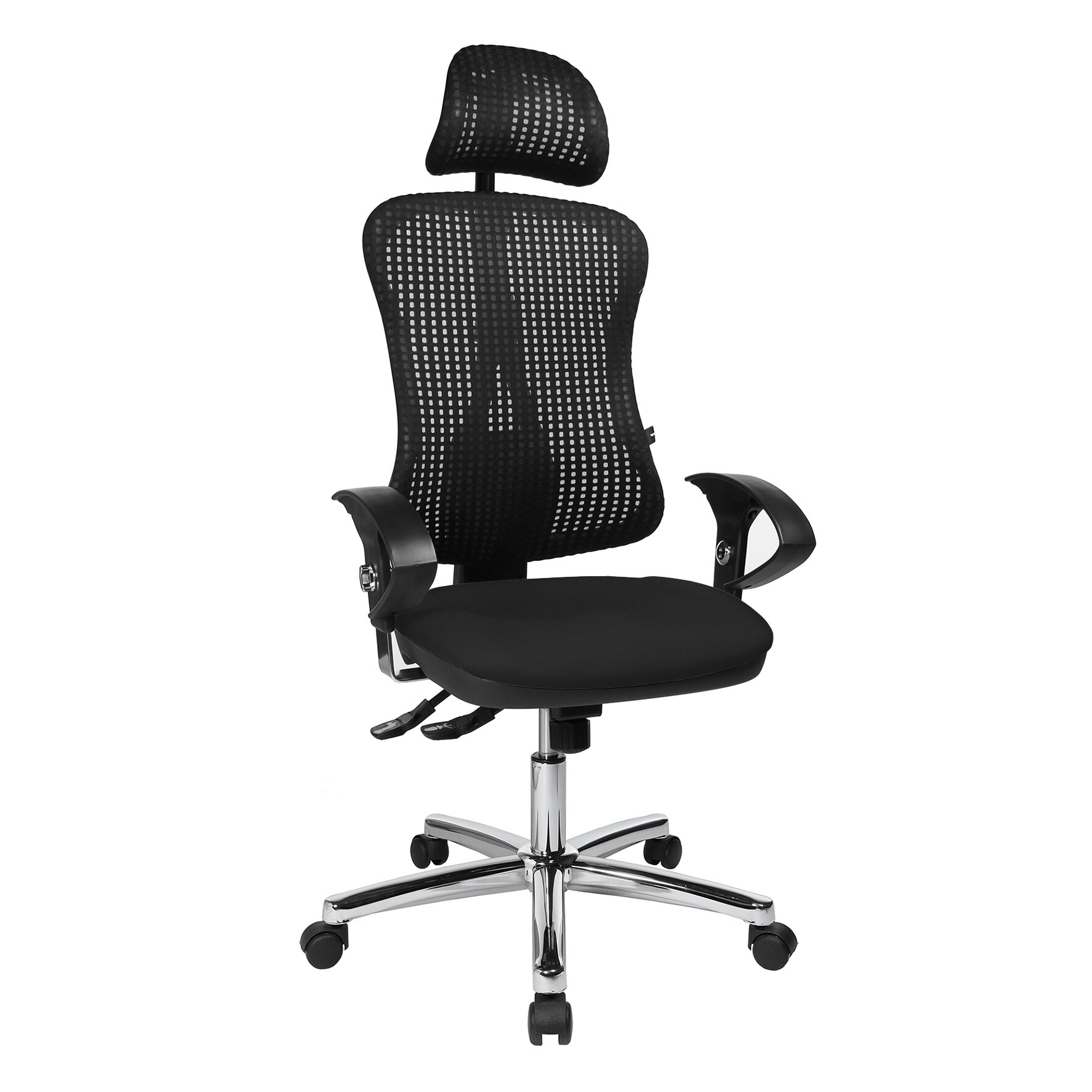 Profi Bürostuhl HJH SOLUTION DELUXE HEAD AL.U2 Stoff mit Armlehnen (höhenverstellbar) Topstar