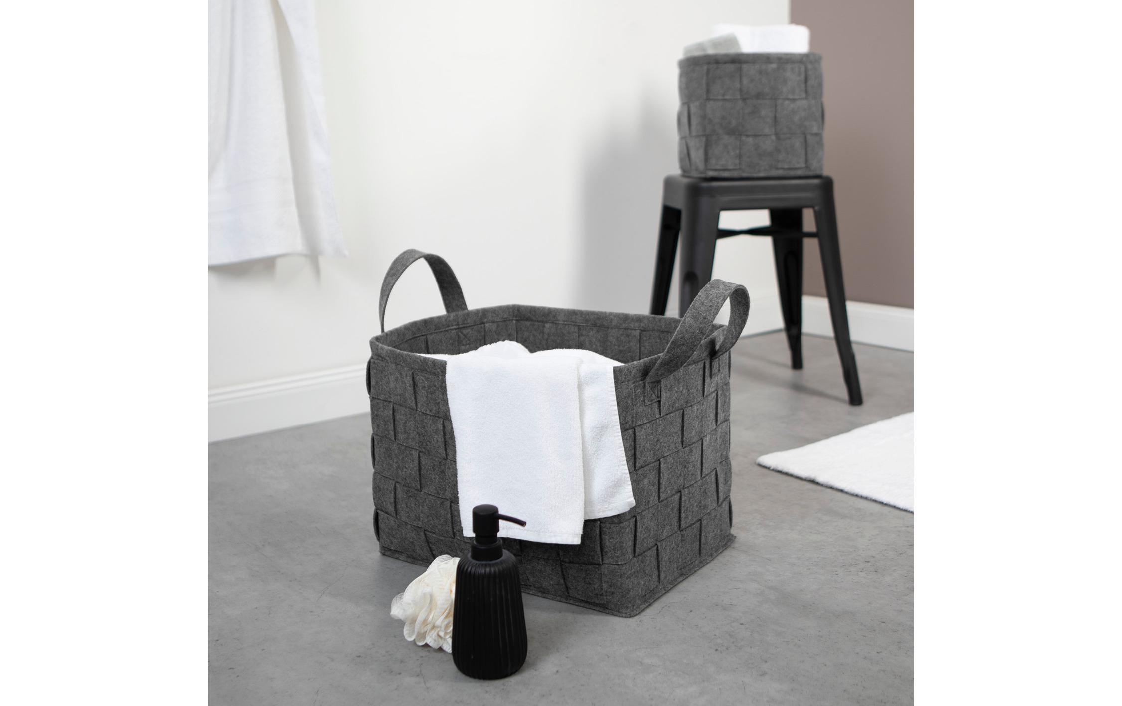 Aufbewahrungskorb Filz 40 cm DunkelgrauFilz-Aufbewahrungstasche