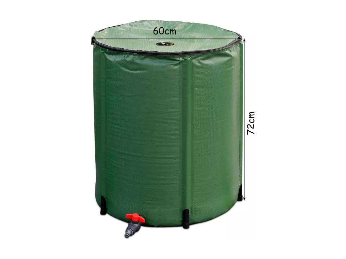 Réservoir Pliable Portatif 200L avec Le Récipient de Stockage d'eau de Filtre de Robinet, Réservoir Pliable Portatif 60x72CM Idéal pour l'Arrosage des Plantes de Jardin