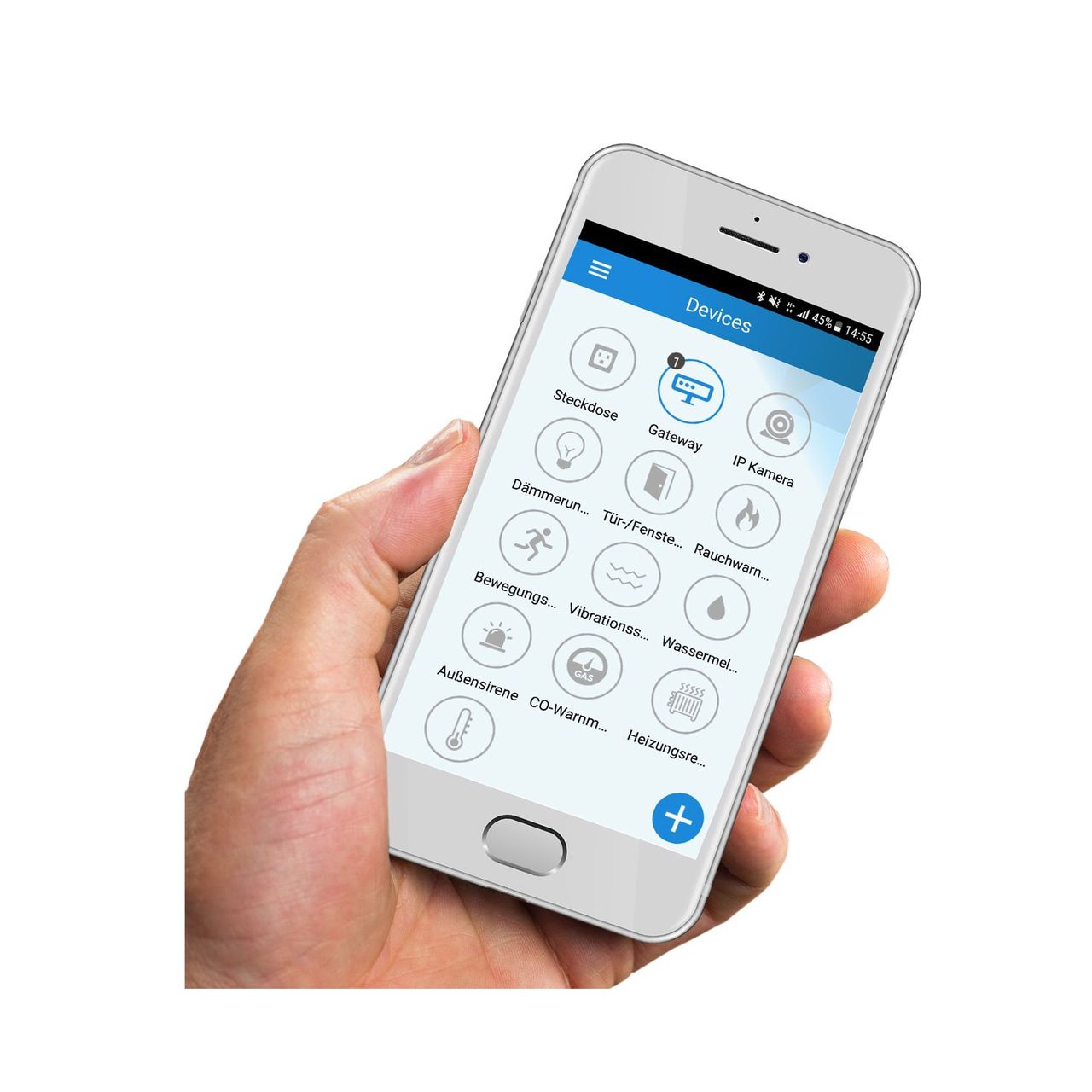 Olympia Pro Home 8762 Funk Haus Alarmanlage mit WLAN/GSM und Smart Home Funktionen