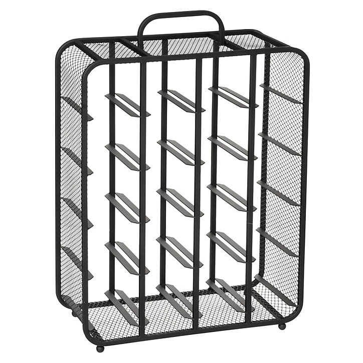 Casier 20 bouteilles H. 64 cm x L. 45 cm métal noir