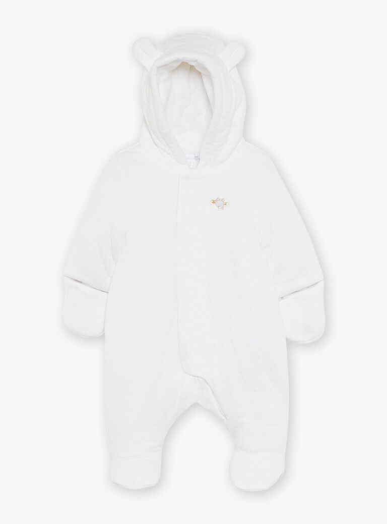 Combi-pilote à capuche en tubique écru