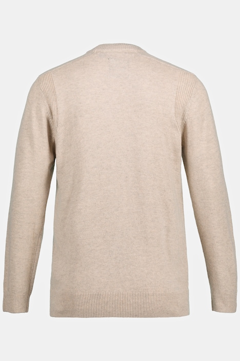 Pullover, Langarm, Ripp Stehkragen, Strukturstrick, bis 8 XL