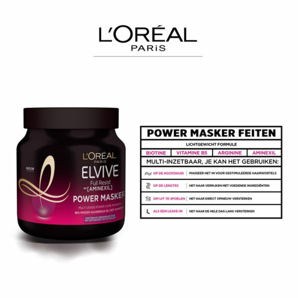 6x L'Oréal Elvive Full Resist Haarmasker680 ml