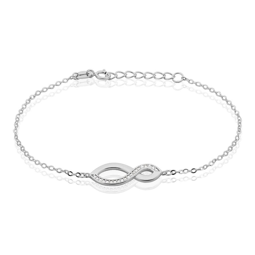 Bracelet Odile Argent Blanc Oxyde De Zirconium