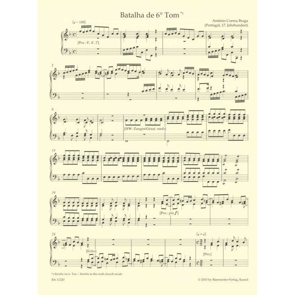 Bärenreiter Organ Events