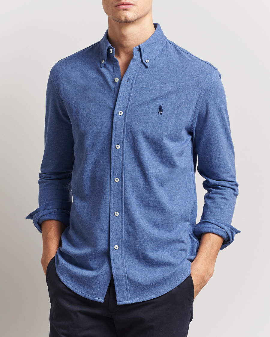 Polo Ralph Lauren Featherweight Mesh Shirt Faded Royal Heahter