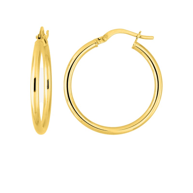 Créoles lisses Femme - Or 18 Carats - Diamètre 20mm