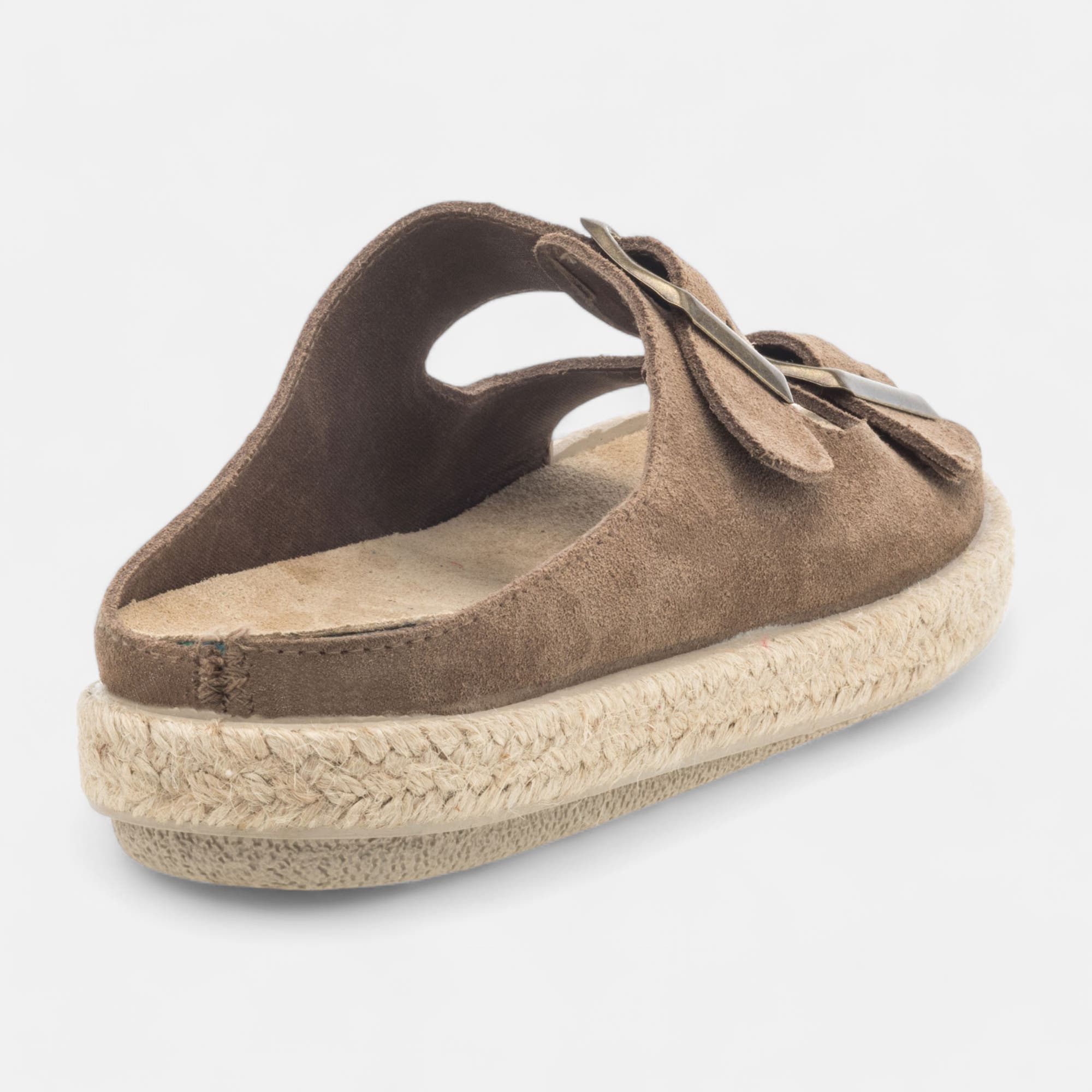 Sandales Femme en cuir taupe