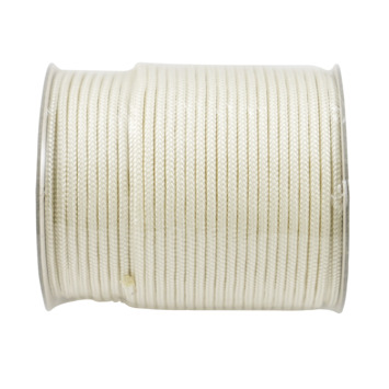 Ledent gevlochten touw wit nylon 4 mm 50 m