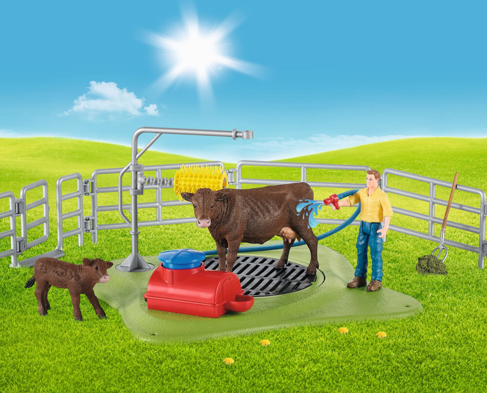 schleich® 42529 Farm World Kuh Waschstation