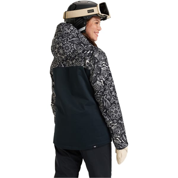 Veste de ski ROXY JETTY BLOCK JK TRUE BLACK BANDANAS