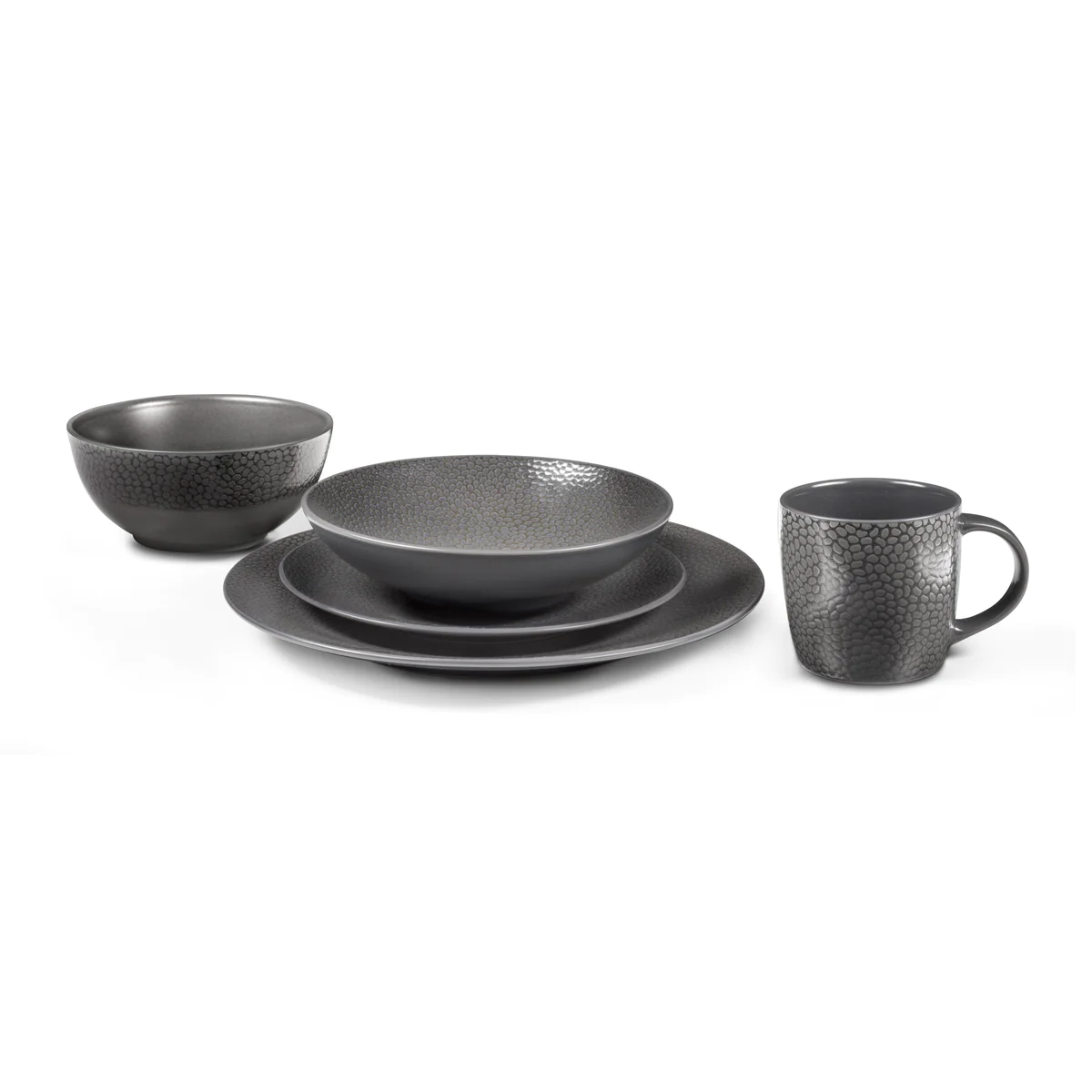 Stone Gris - Assiette dessert 20 cm (lot de 6) Médard de Noblat