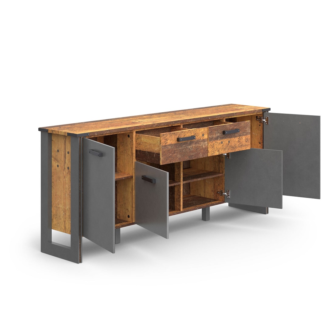 Sideboard Prime Grau/Braun 207 x 88 x 42 cm